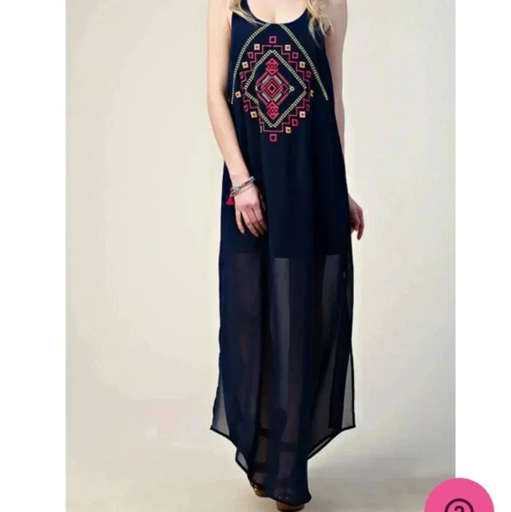 Kori America Embroidered Tribal Maxi‎